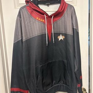 Star Trek Starfleet Command Men's Hoodie - Black and Red